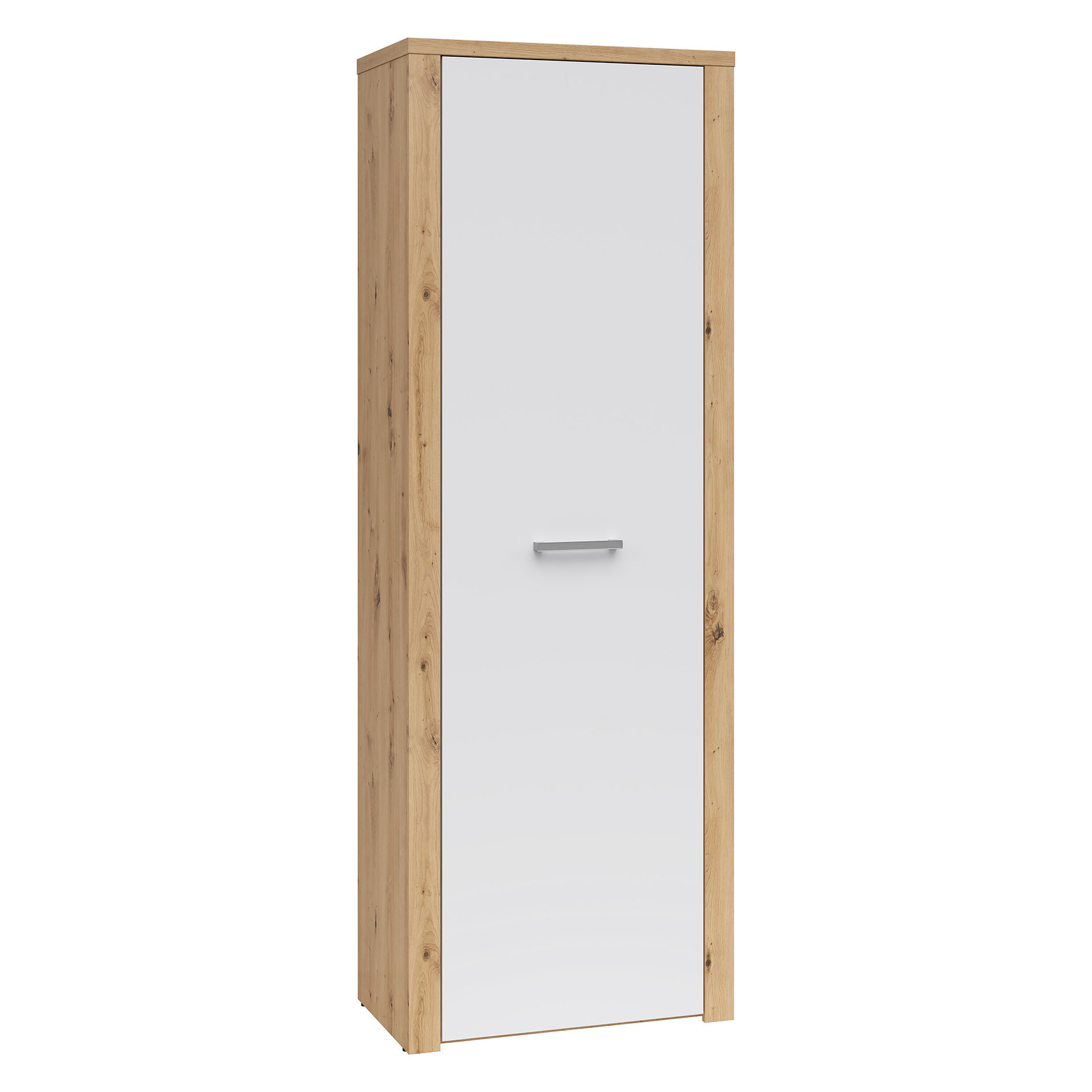Garderobenschrank - Artisan Eiche - weiß - 70 cm breit
