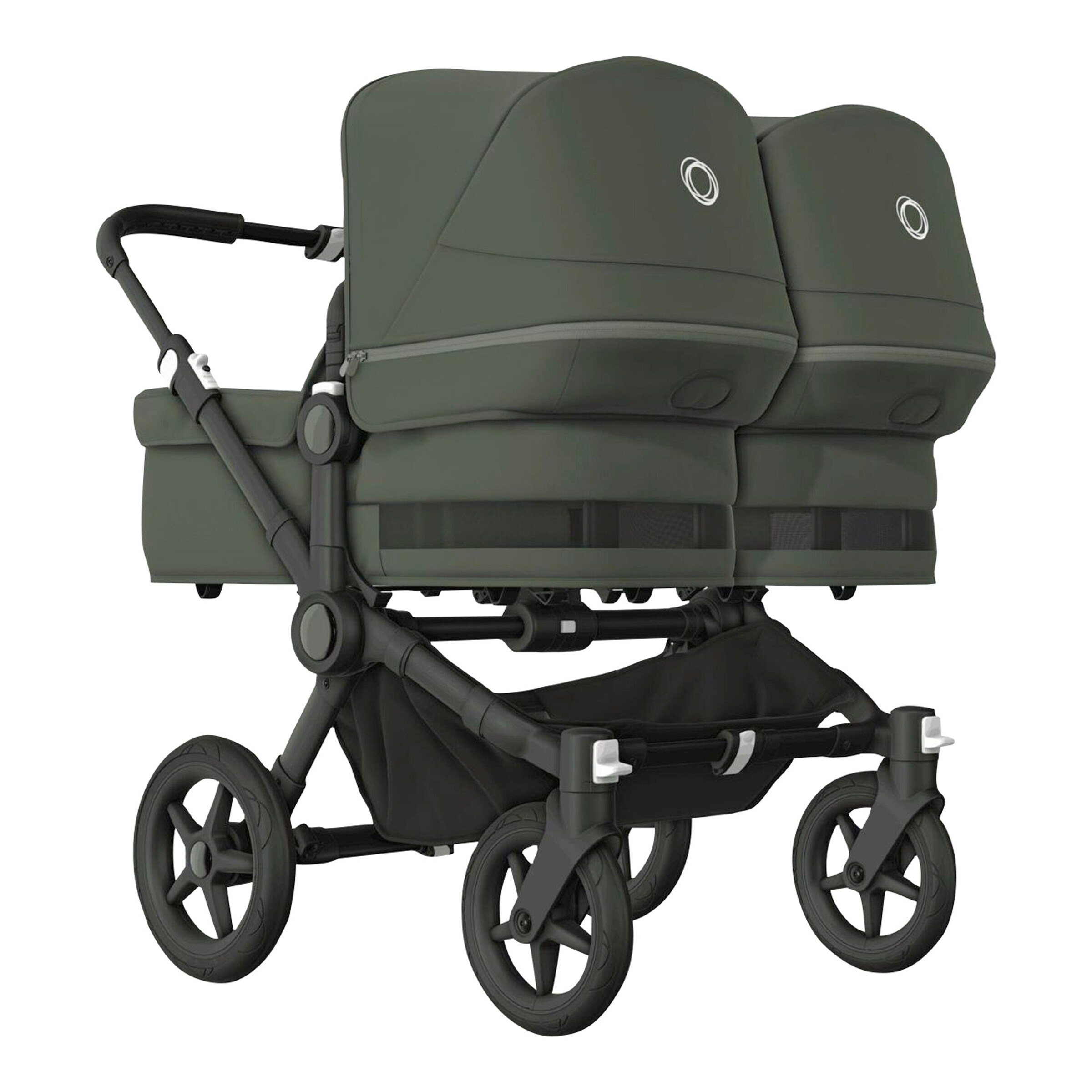 Bugaboo - DONKEY 5 Zwillings- und Geschwisterwagen Bundle Twin black / forest green