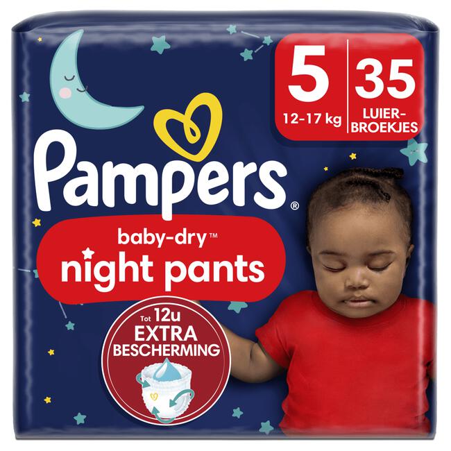 Pampers Baby-Dry Night Pants Luierbroekjes Maat 5 12-17 KG 35 Stuks