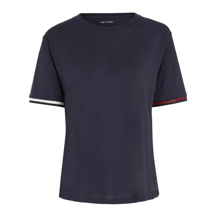 Tommy Hilfiger Sport Relaxed Split Tape Crew Shirt Dames