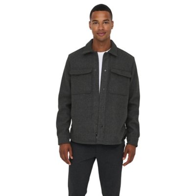 Chemise à manches longues homme Onsash Ovr Woolen Look Pkt ONLY AND SONS