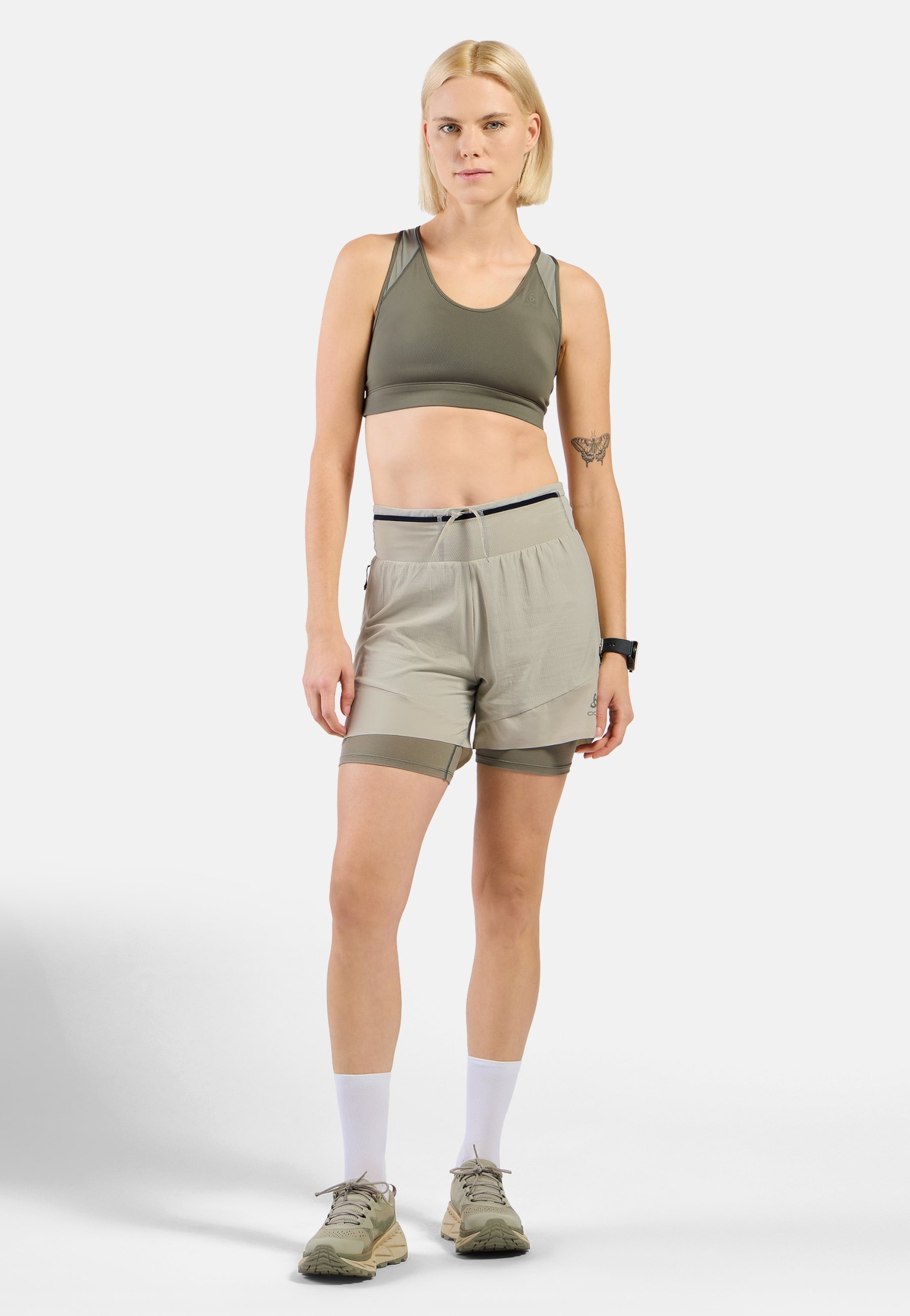 Sport-BH mit mittlerem Halt in vetiver - agate gray