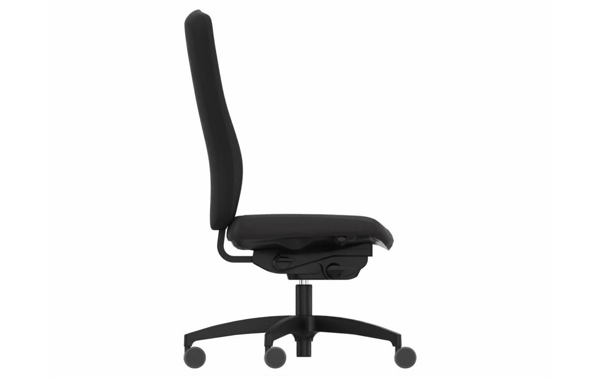 Bürostuhl Forma King Plus, mit Polsterrücken, Schwarz<br>Bürodrehstuhl ohne Armlehnen