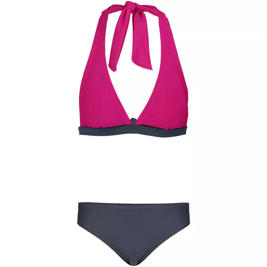 Aquarti Mädchen Bikini Set Zweiteilig Bikinislip Bustier graphit