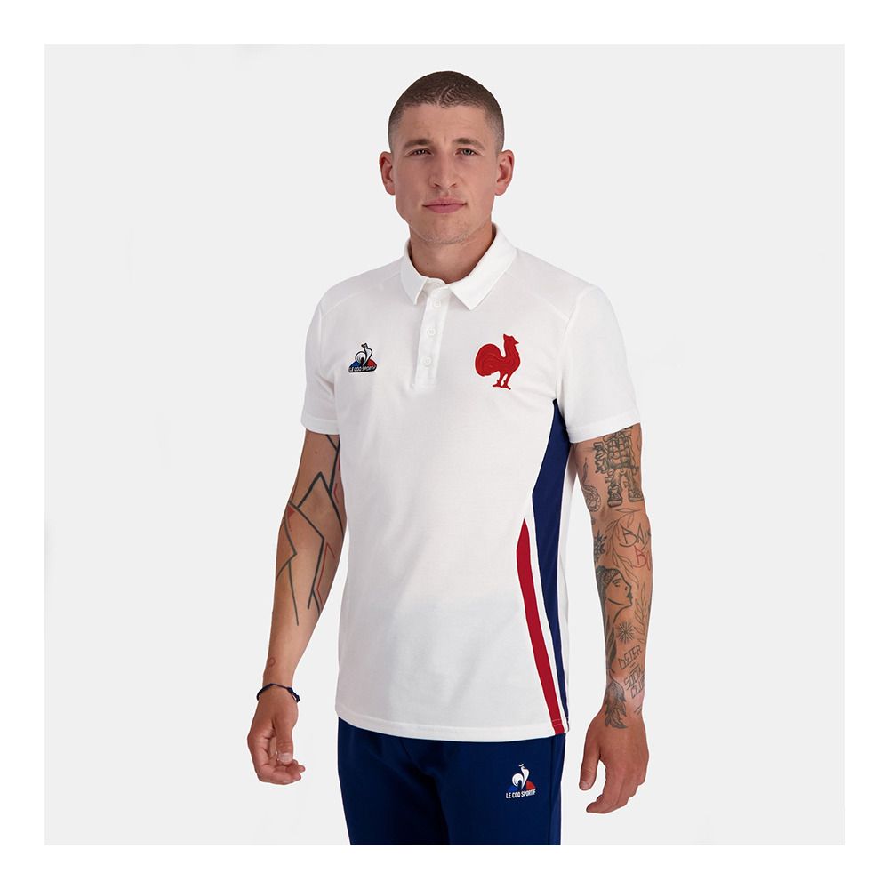 Le Coq Sportif FFR PRESENTATION - Polo Homme new optical white