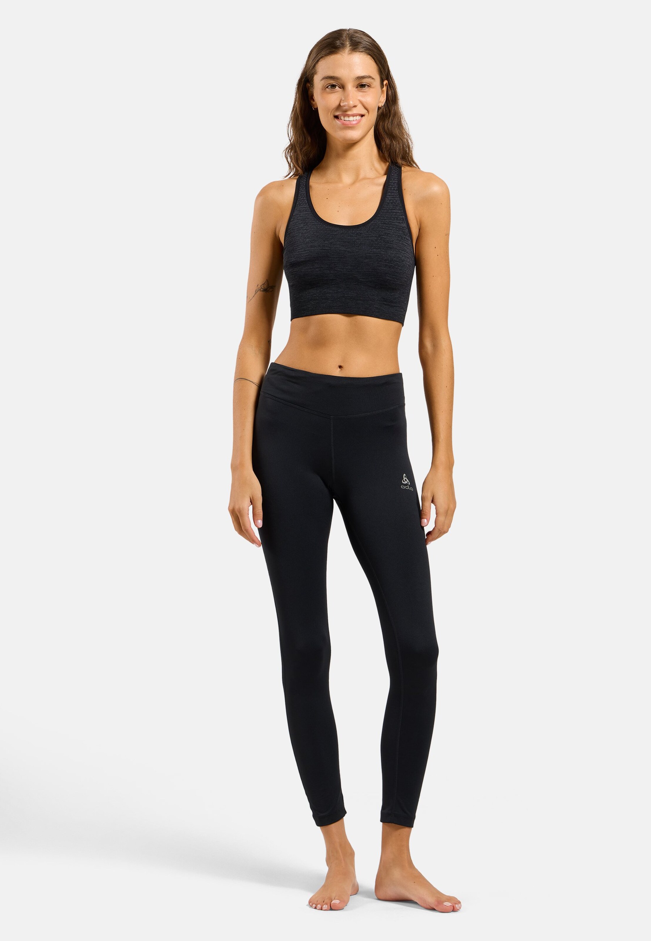 Seamless Sport-BH mit mittlerem Halt in black melange