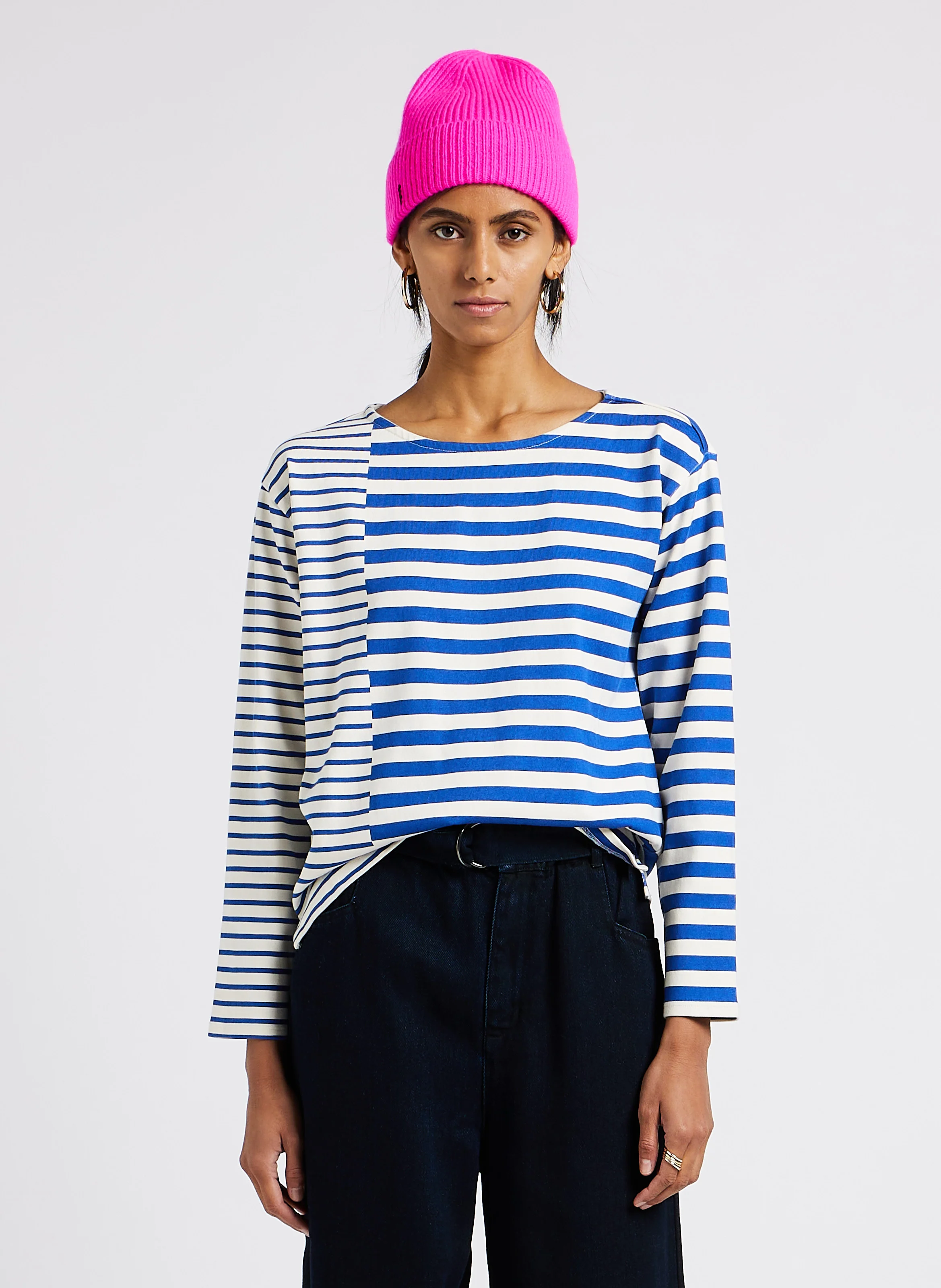THILL - Tee-shirt col rond rayé | Bleu