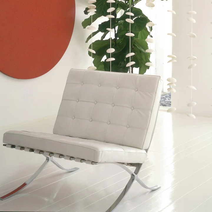 Knoll - Barcelona Relax Sessel, Chrom / Leder braun Venezia