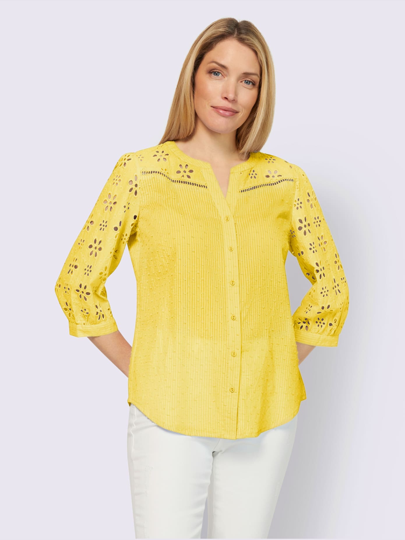 Chemisier look tendance avec ourlet arrondi