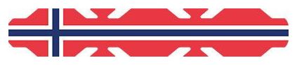 Autocollant Drapeau Norvége pour porte-bagages CODEX-U