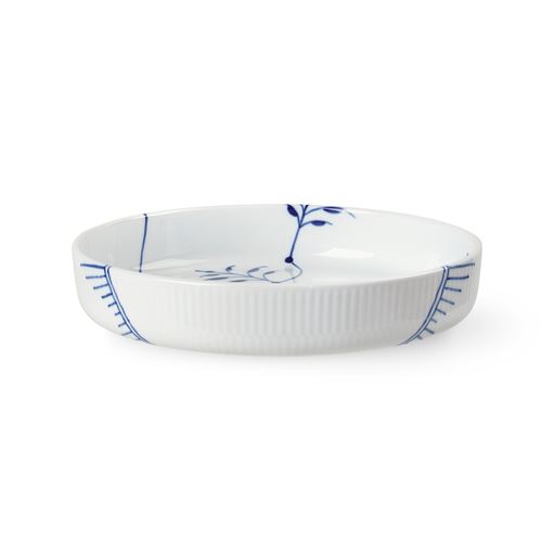 Royal Copenhagen Blå Mega Riflet Rundt Ovnfast Fad, Blå, 27 cm