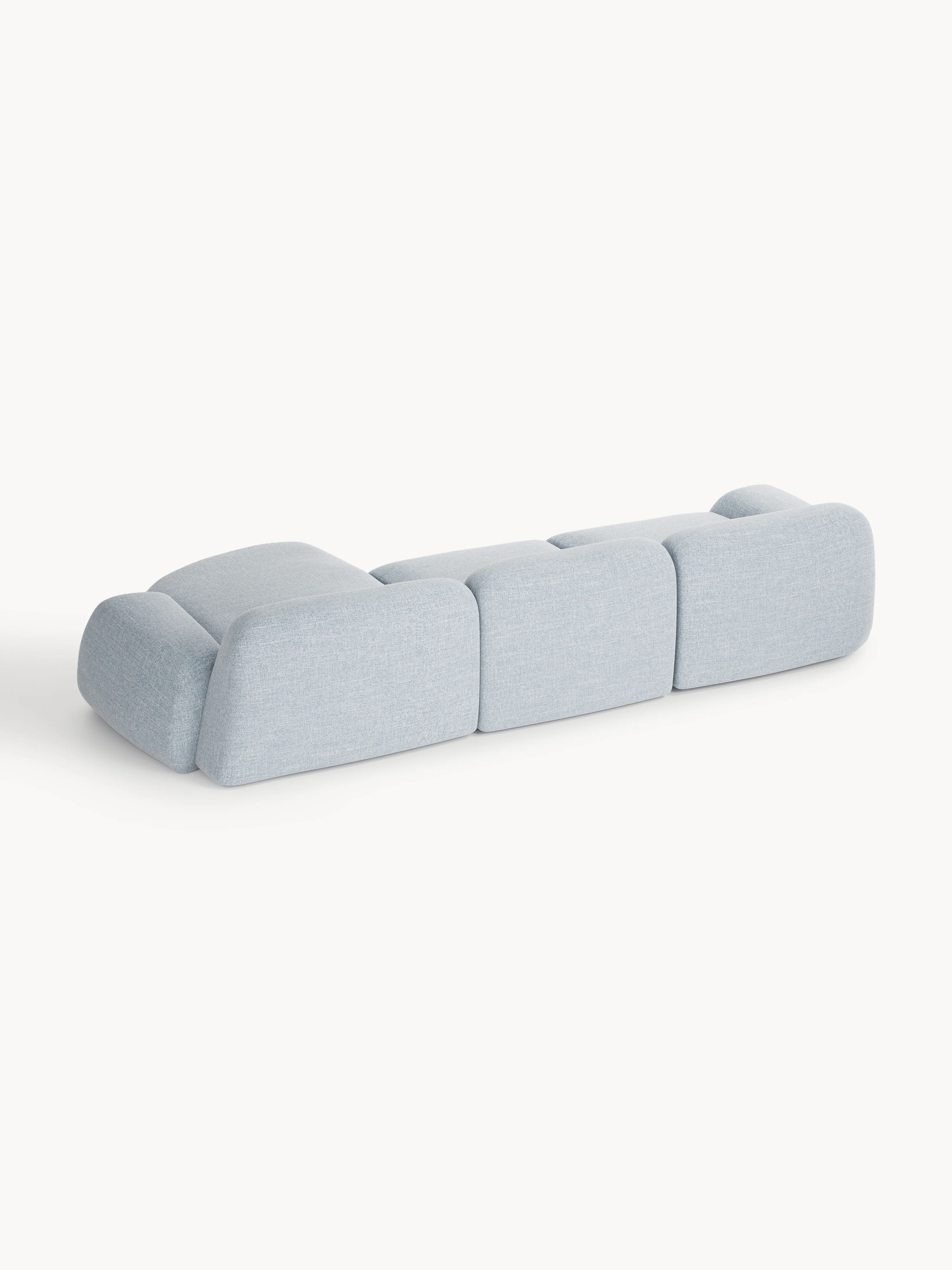 Modulaire bouclé hoekbank Wolke (4-zits)