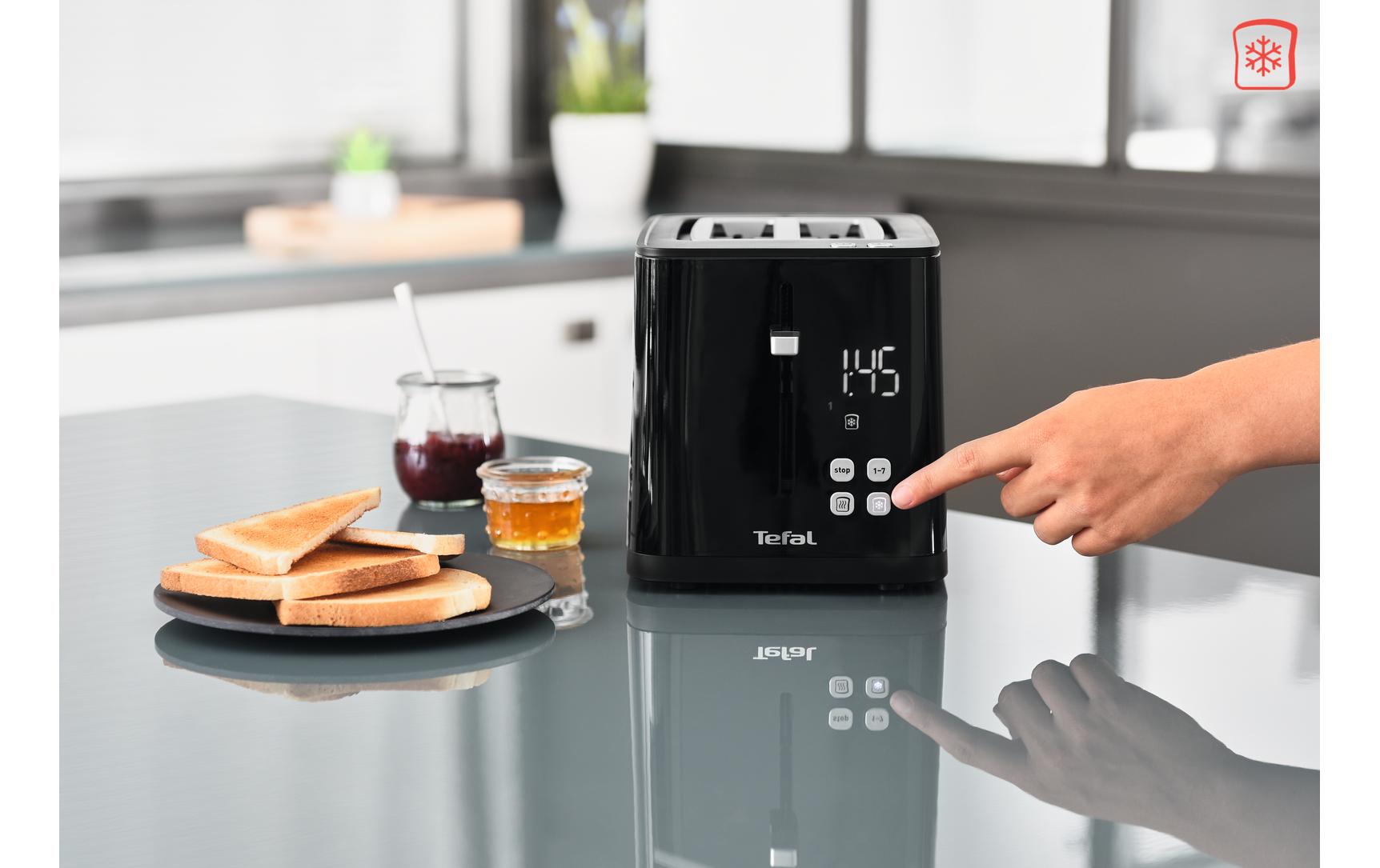 Toaster Smart'n Light SchwarzModerner 2-Scheiben-Toaster mit Digitaldisplay