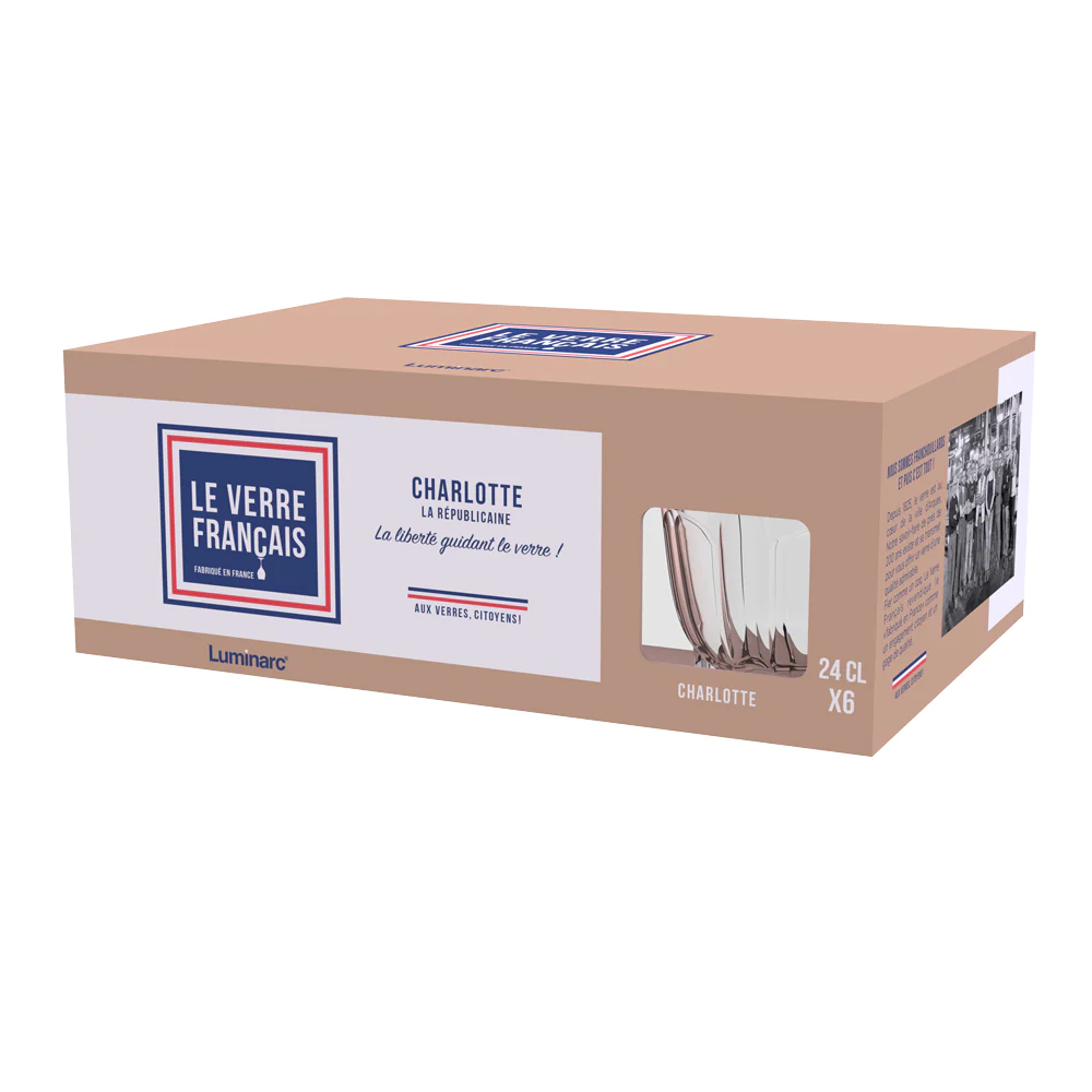 Boîte de 6 gobelets Charlotte 24 cl Luminarc