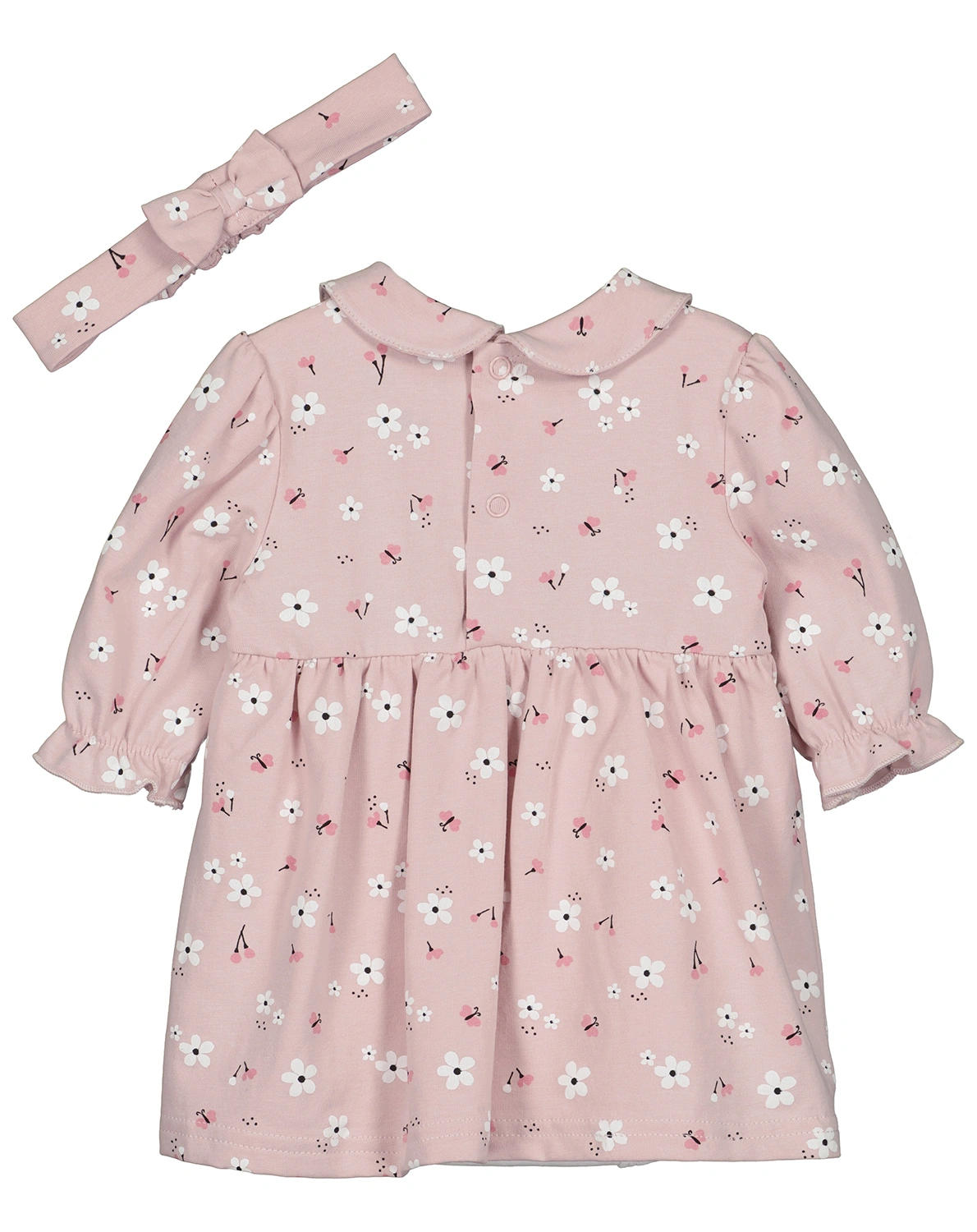 Langarmkleid BABY BLOSSOM mit Haarband in rosa