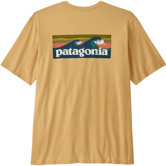 Patagonia Boardshort Logo Pocket Responsibili-tee T-Shirt Beeswax Tan Herren