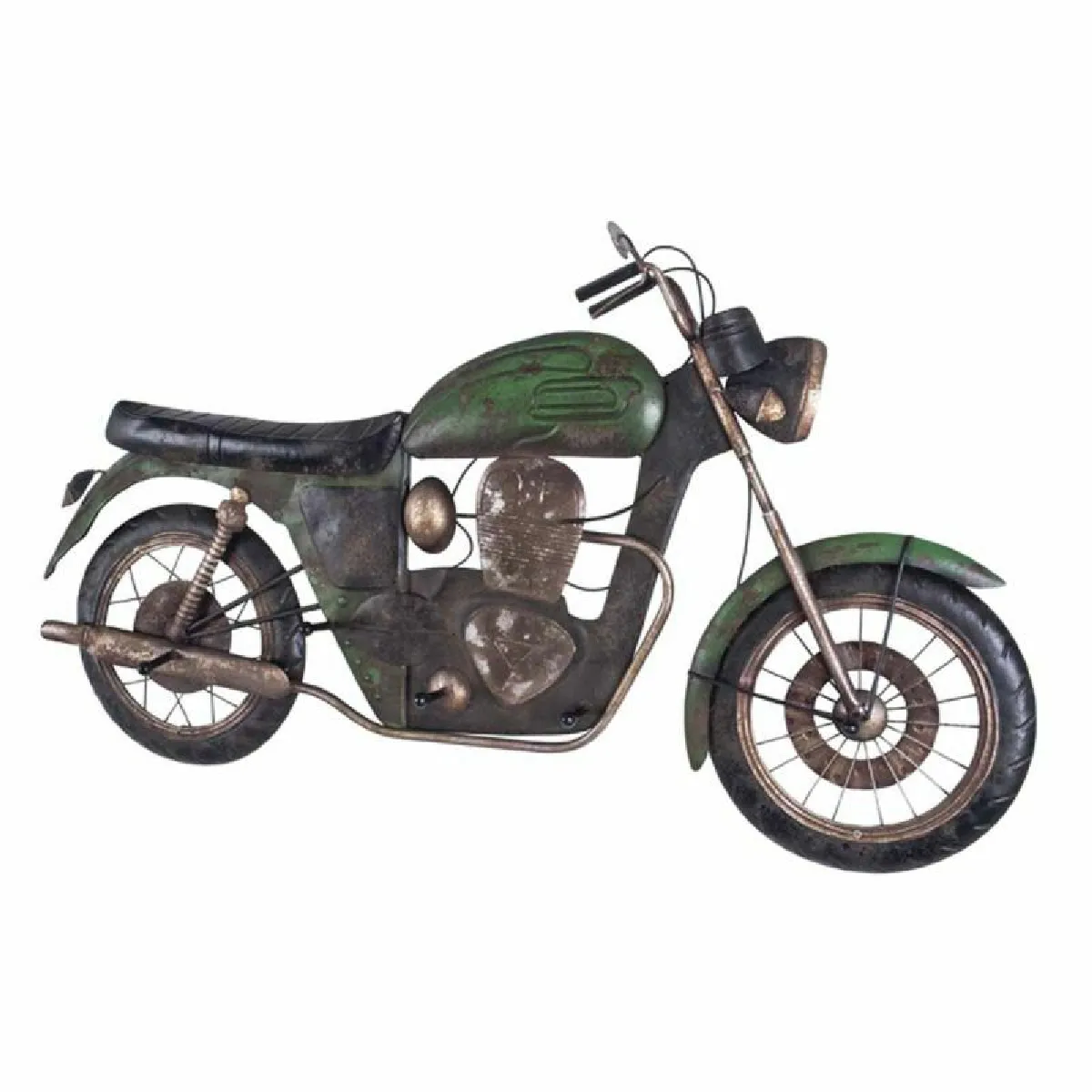 Paris Prix Patère Murale Vintage Moto - Vert