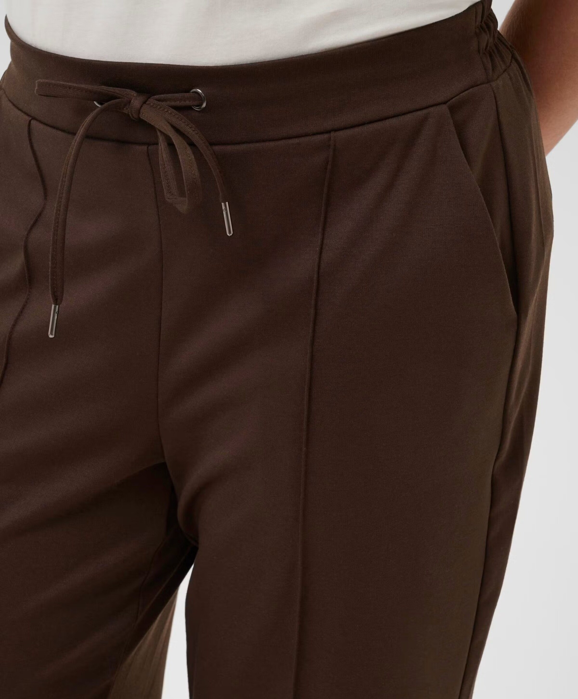 KAFFE Curve KCjenna Straight dames broek bruin