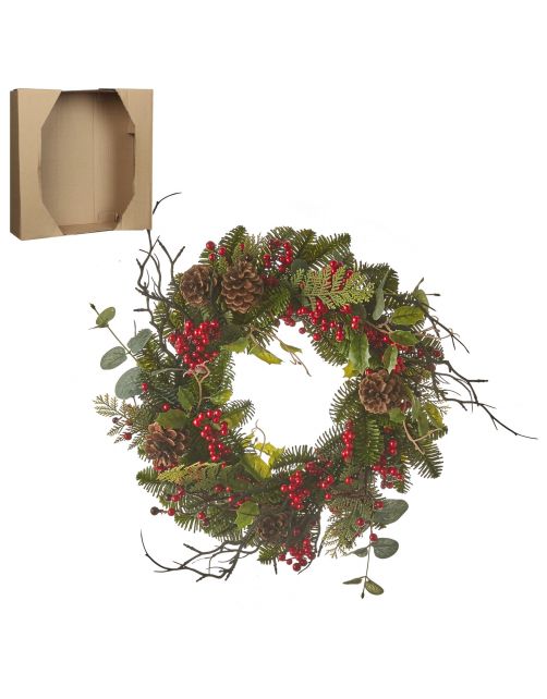 House Of Seasons Krans Addy - Decoratie - h10 x Ø40 cm Groen
