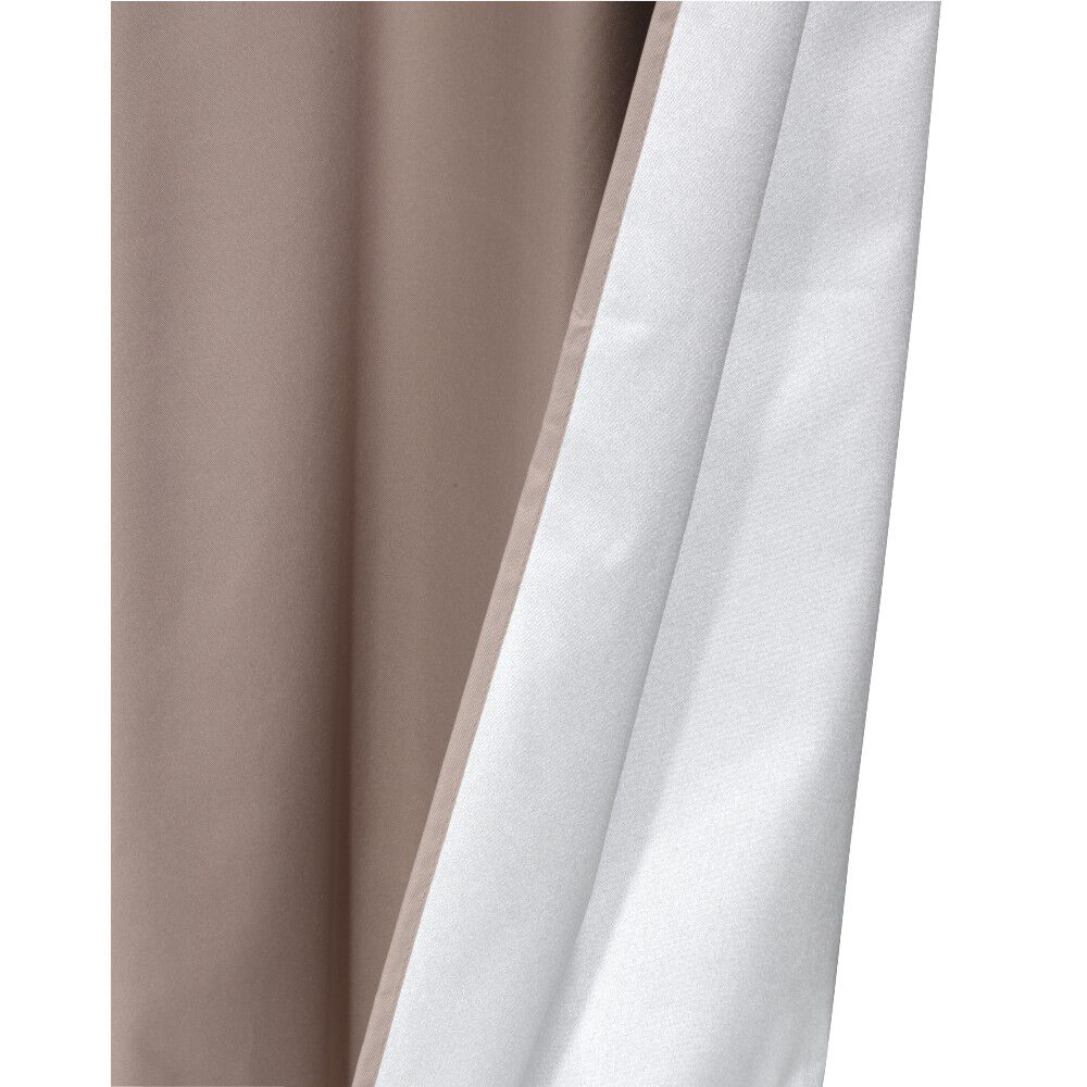 Rideau thermique à oeillets uni taupe 140x250 cm