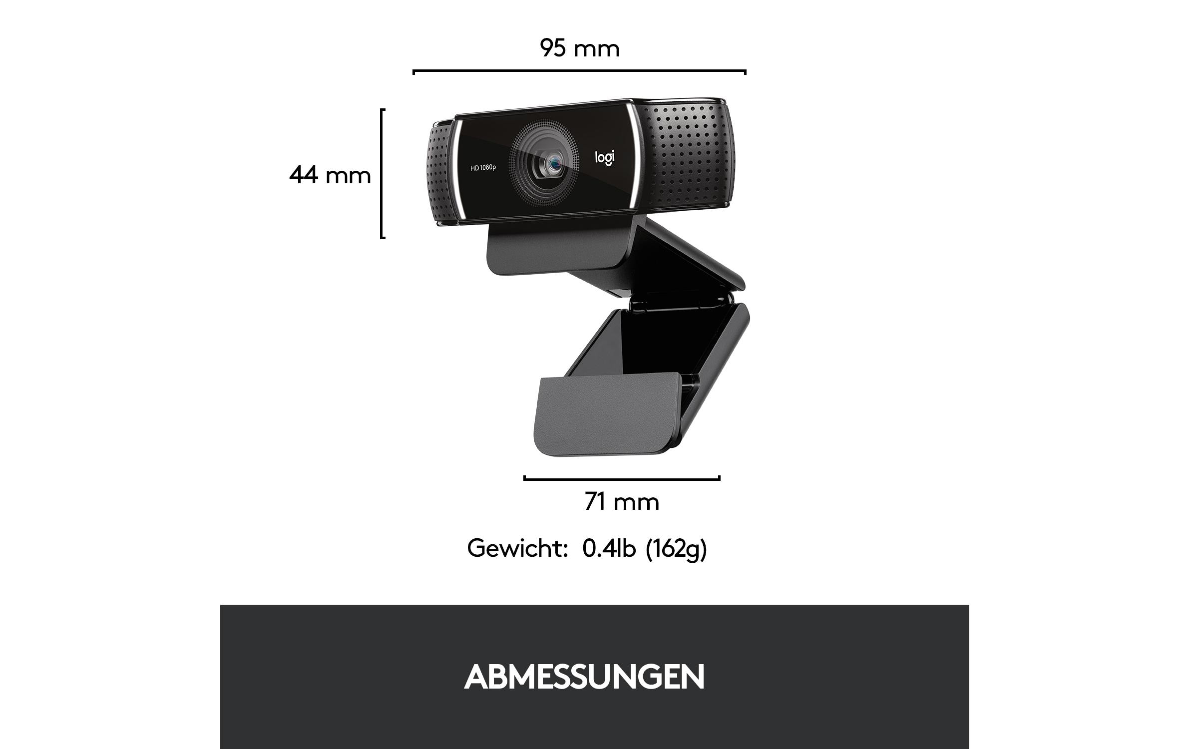 Webcam C922 Pro Stream , mit Stativ, Full-HD 1080p, USBWebcam für Livestreaming und Aufzeichnung