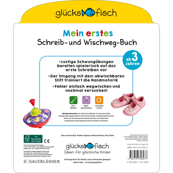 Glücksfisch - Mein erstes Schreib-und Wegwisch-Buch - Erste Wörter