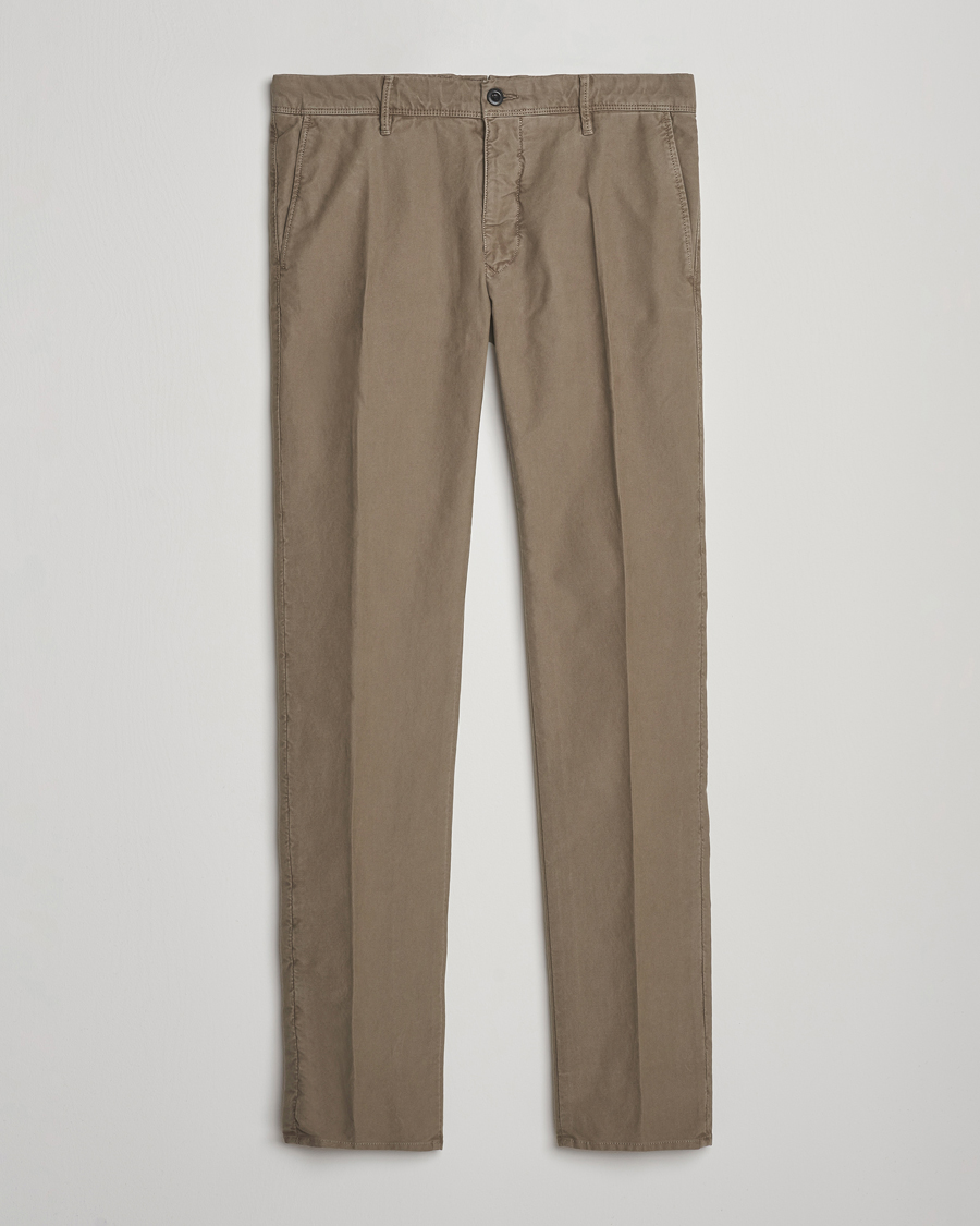 Incotex Slim Fit Garment Dyed Slacks Taupe