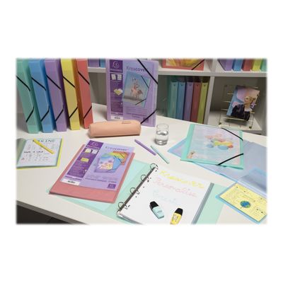 Exacompta Kréacover Pastel - Classeur à anneaux personnalisable - Dos 40 mm - A4 - pour 275 feuilles - disponible dans différentes couleurs