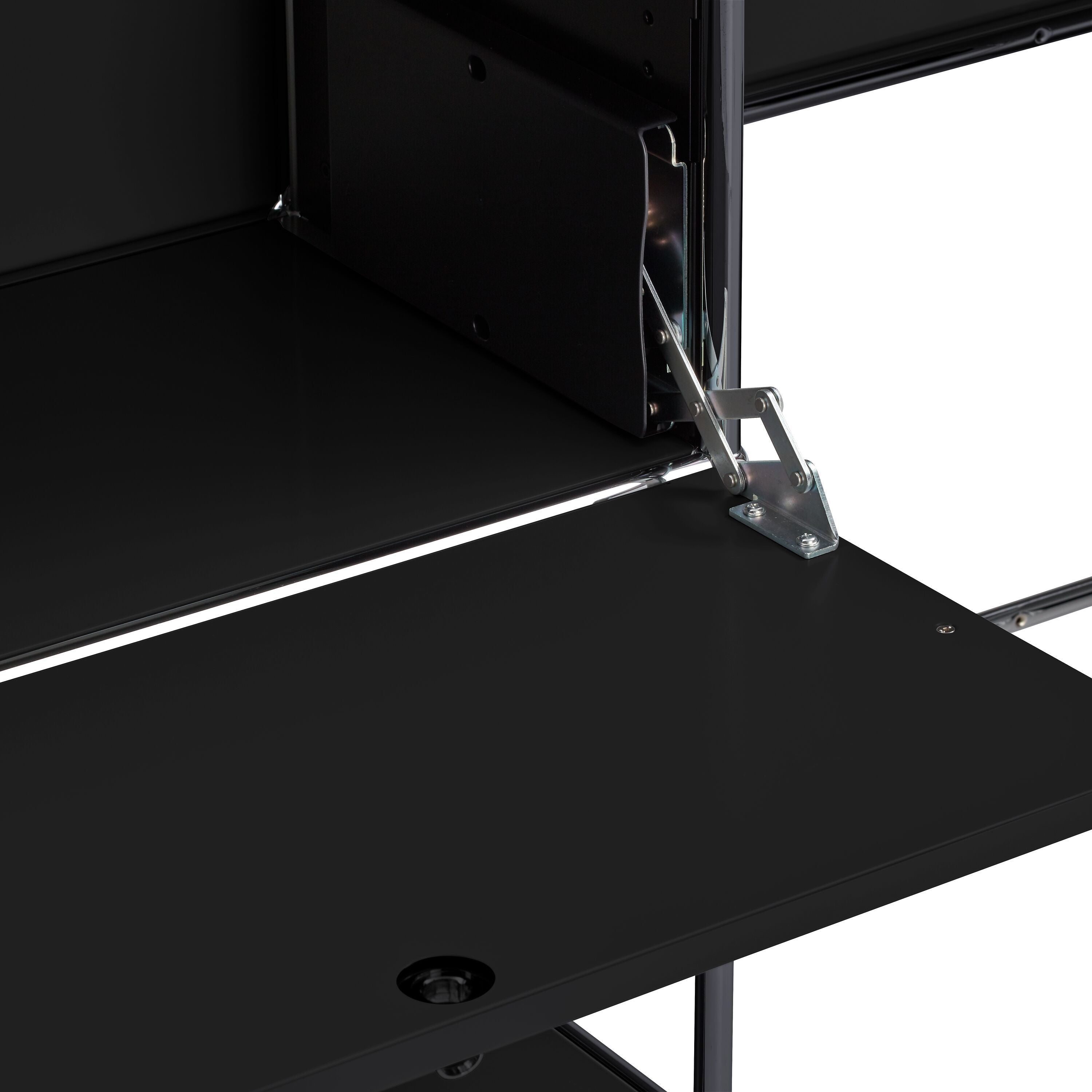 FLEXCUBE Schreibtisch - Schwarz / B: 228.0 cm x T: 40.0 cm x H: 80.0 cm