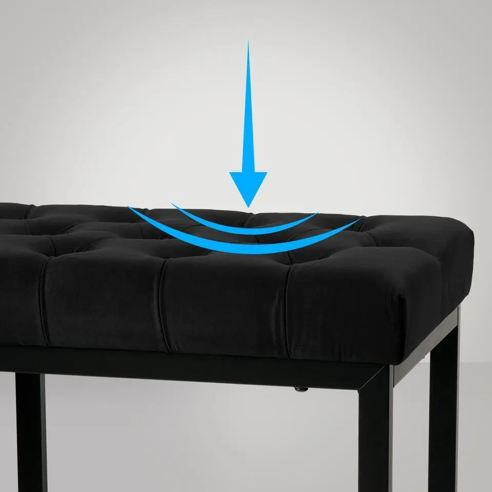 CLP 2-zits Bankje Polson 120 cm - zwart