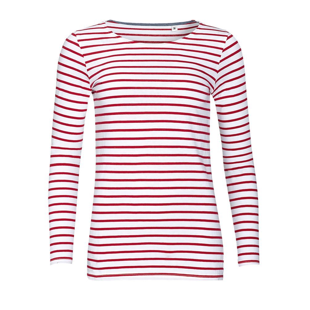 SOL'S 01403 - MARINE WOMEN Tee Shirt Femme Manches Longues Rayé