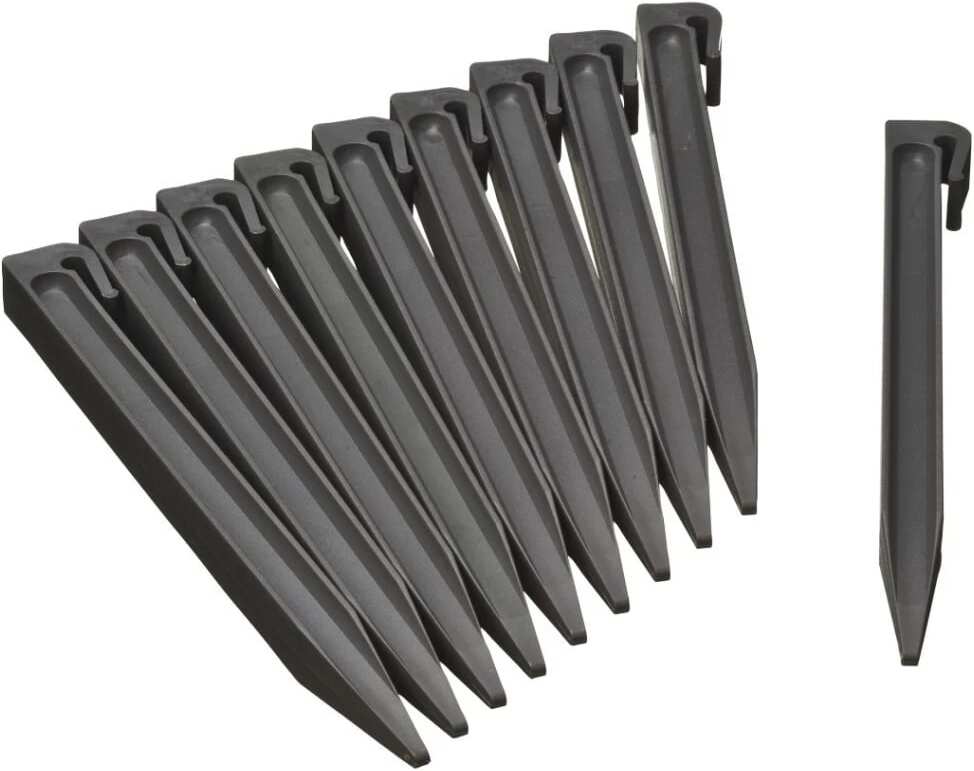 Nature grondpen borderrand grijs 10 stuks