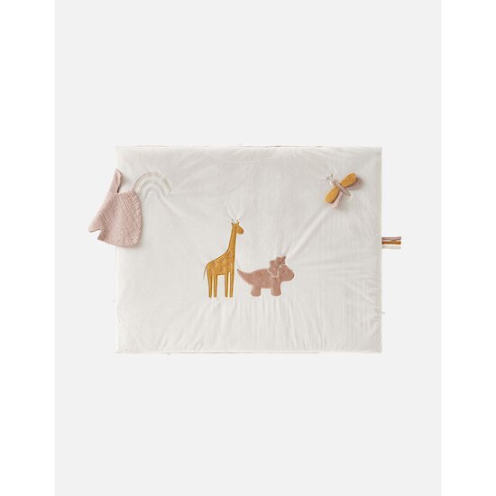 Popsie, Gigi & Louli Tapis d'activités / Tapis de parc Popsie mousseline   Écru/Rose        75 x 95 cm   de               Noukies