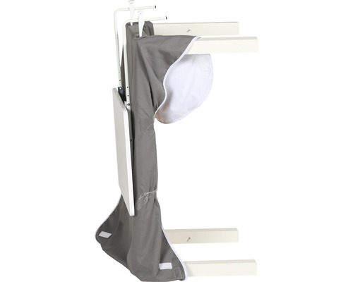 Hangende balkontafel, kunststof, 60x40 cm, wit