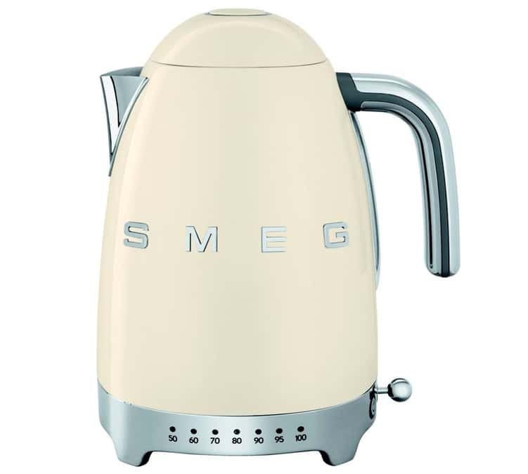 Bouilloire KLF04CREU température réglable Crème 1,7 L + Offre Cadeau - SMEG