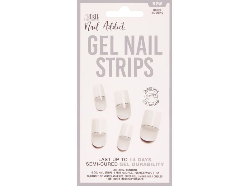 Ardell Gel Nail Strips Honey Mooning 16 Stück Nagellack, der nicht trocknen muss, nicht absplittert und auch noch länger hält