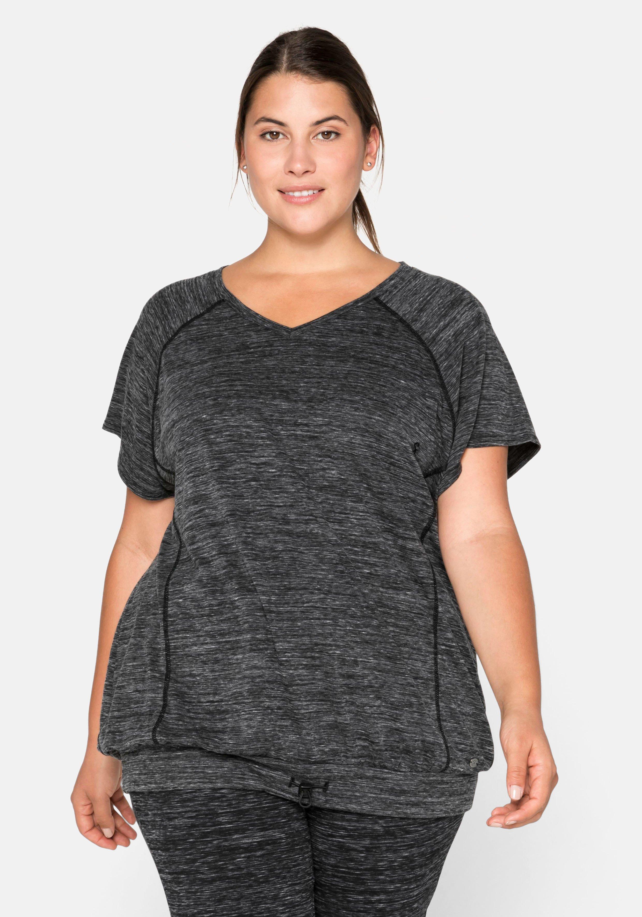 Funktionsshirt im Oversized-Schnitt, mit Saumbündchen