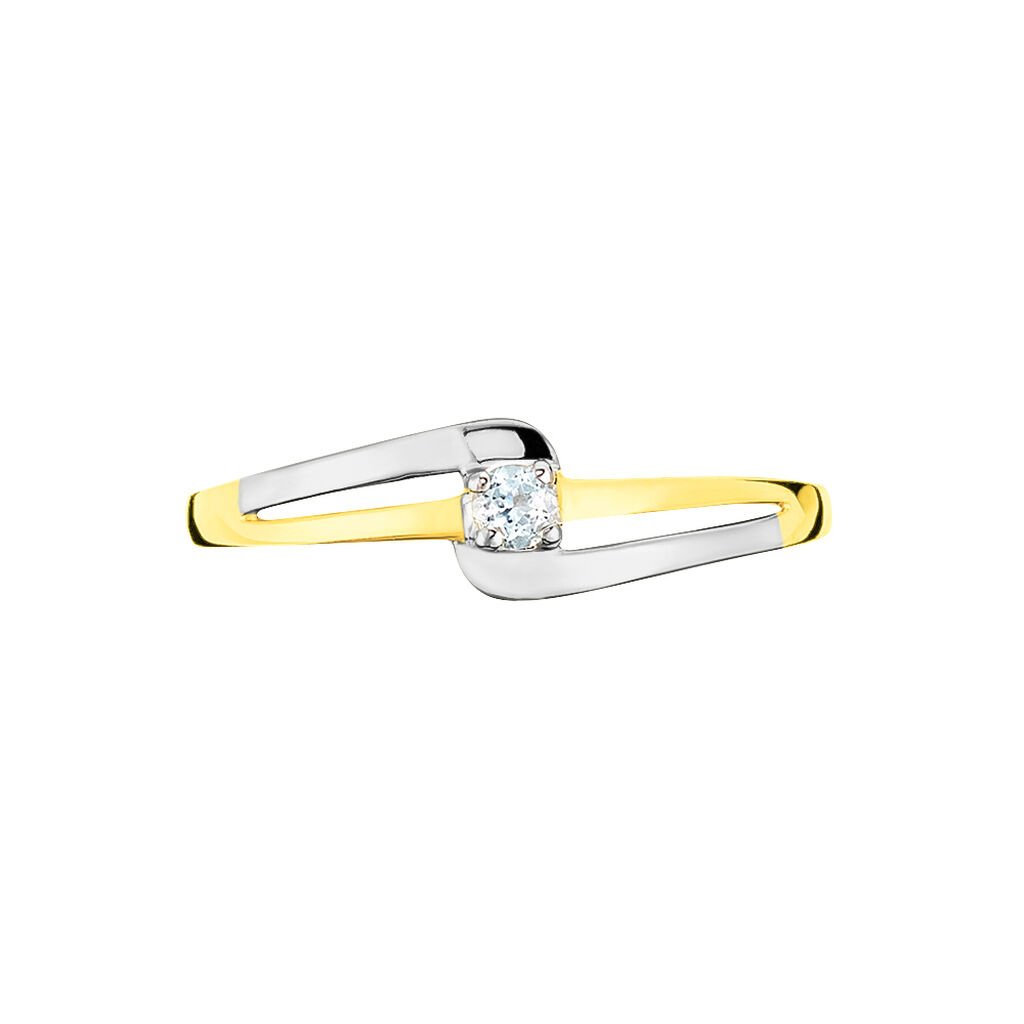 Bague Nesryne Or Bicolore Topaze