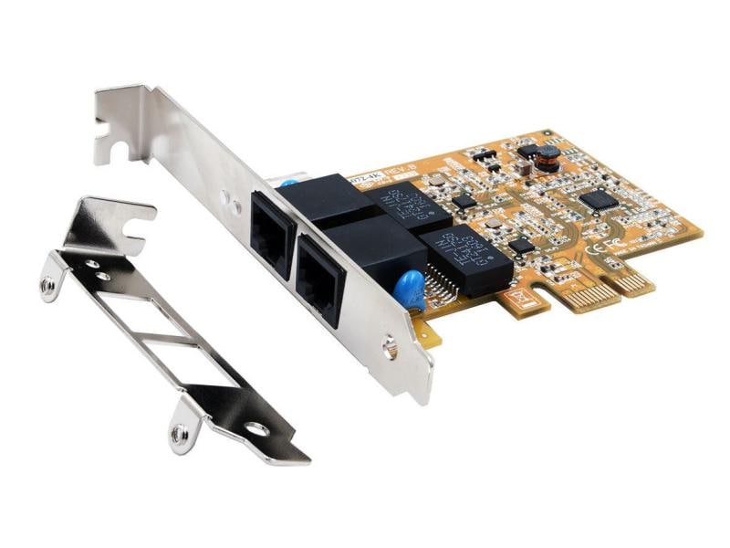 Exsys Netzwerkkarte EX-6072-4K PCIe PCIe-Netzwerkkarte mit zwei Gigabit-Ports