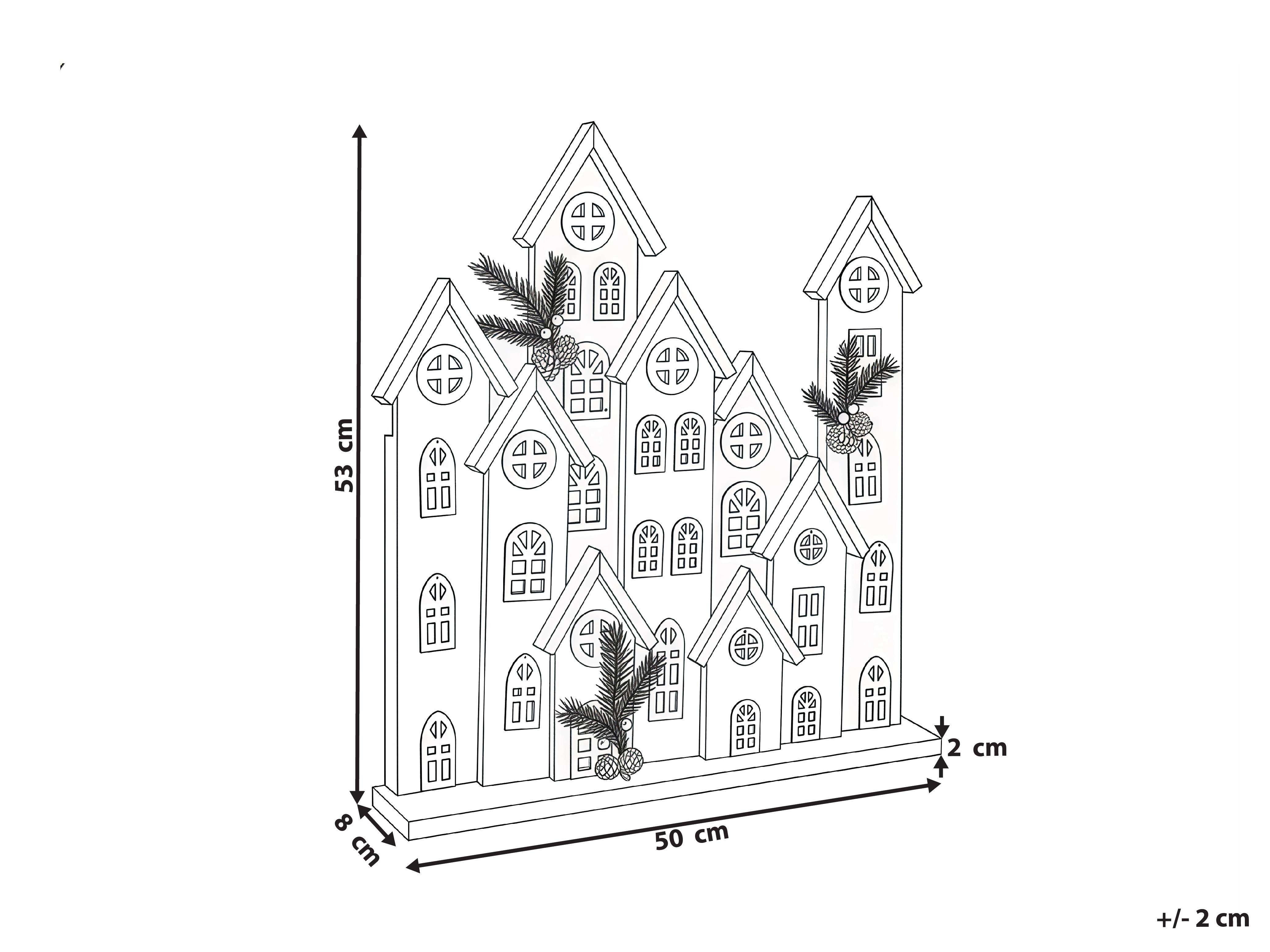 Kerstdecoratie LED MAAVESI Huis 53 cm Wit