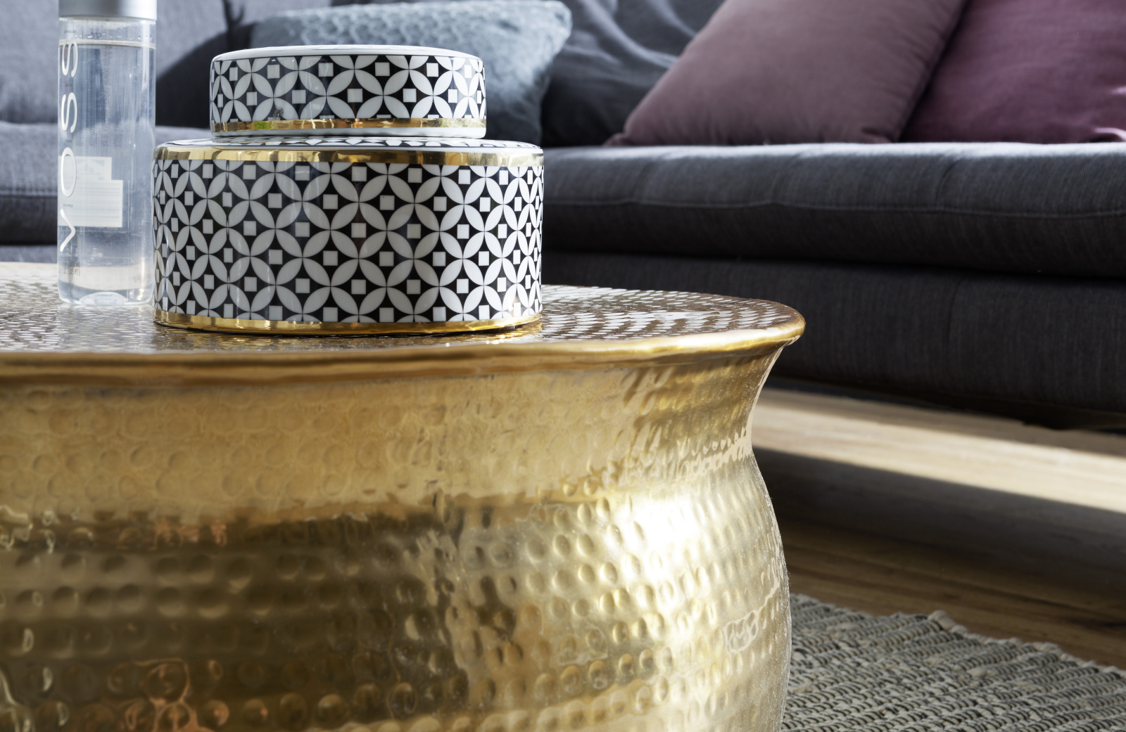 Loungetisch - gold - Aluminium