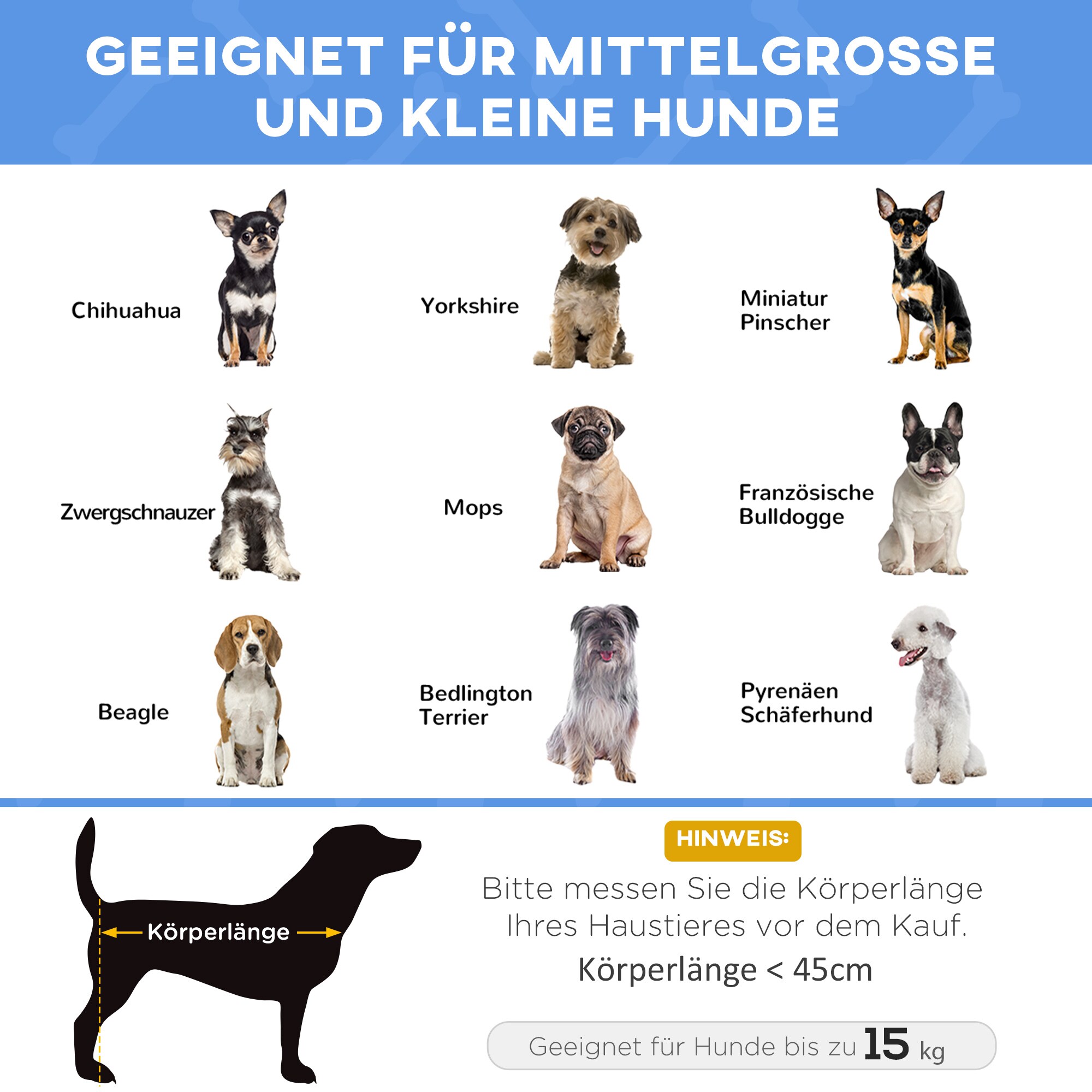 PawHut Haustierbett mit Kissen grau, natur 90L x 50B x 28H cm
