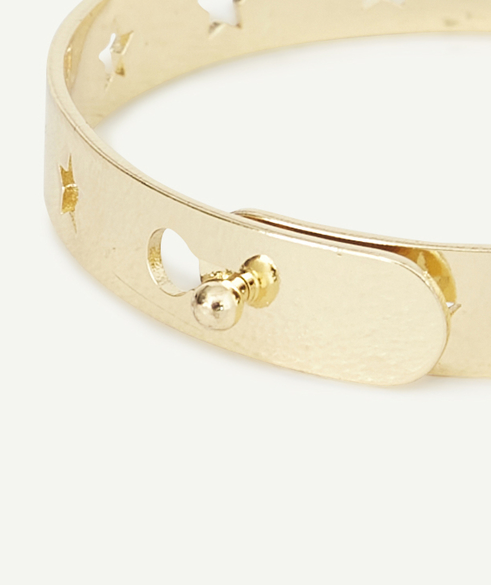BRACELET JONC FILLE COULEUR DORÉE ET ÉTOILÉ AVEC MESSAGE