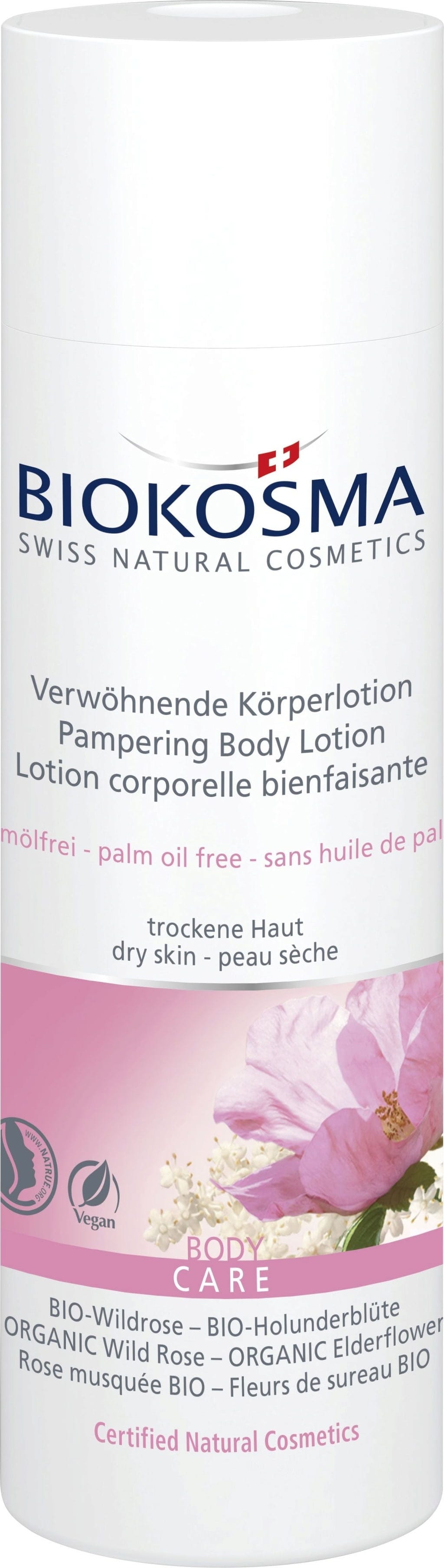 BIOKOSMA  Verwöhnende Körperlotion Bio-Wildrose & -Holunderblüte, 200 ml