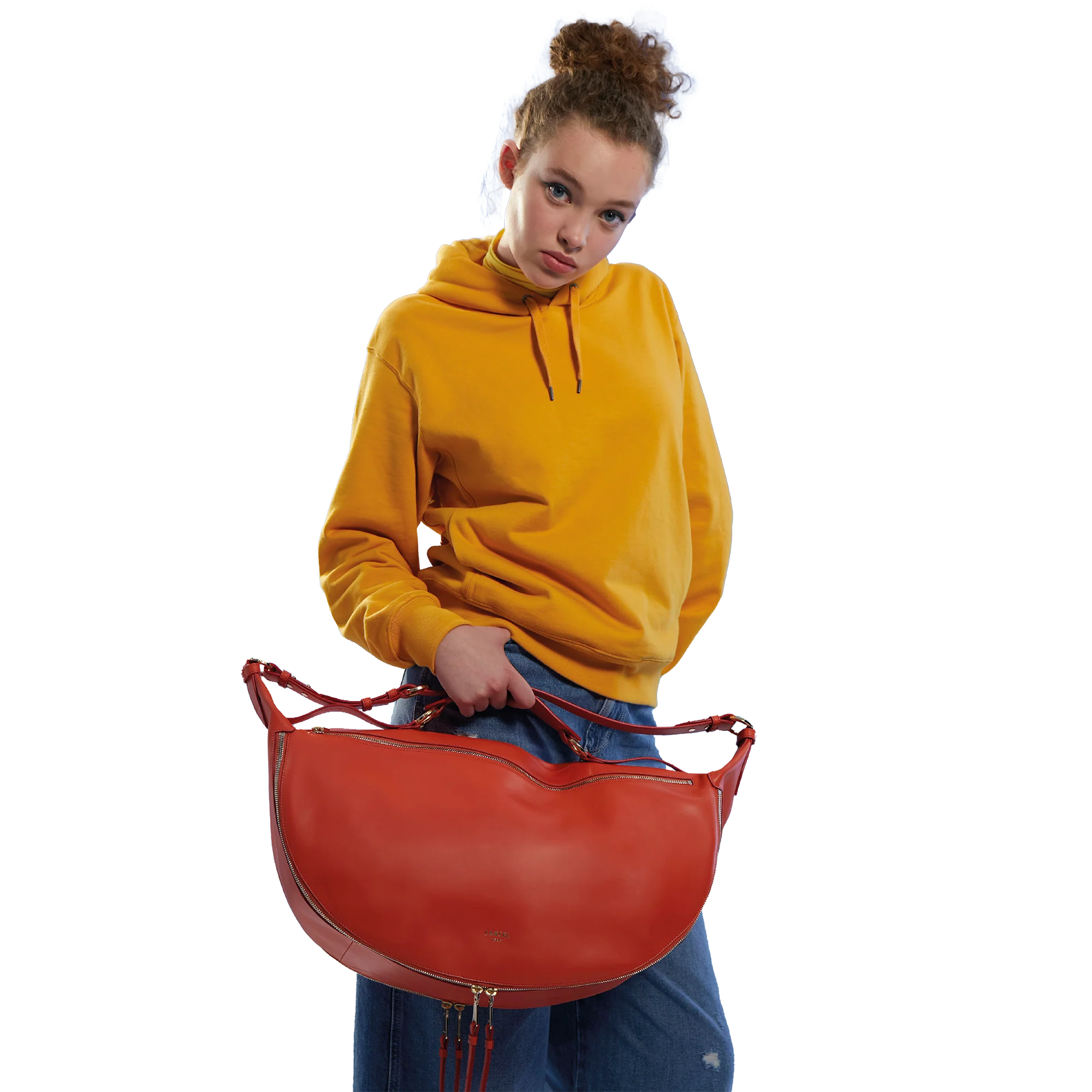 Sac porté épaule L Origami de Lancel-Citrouille