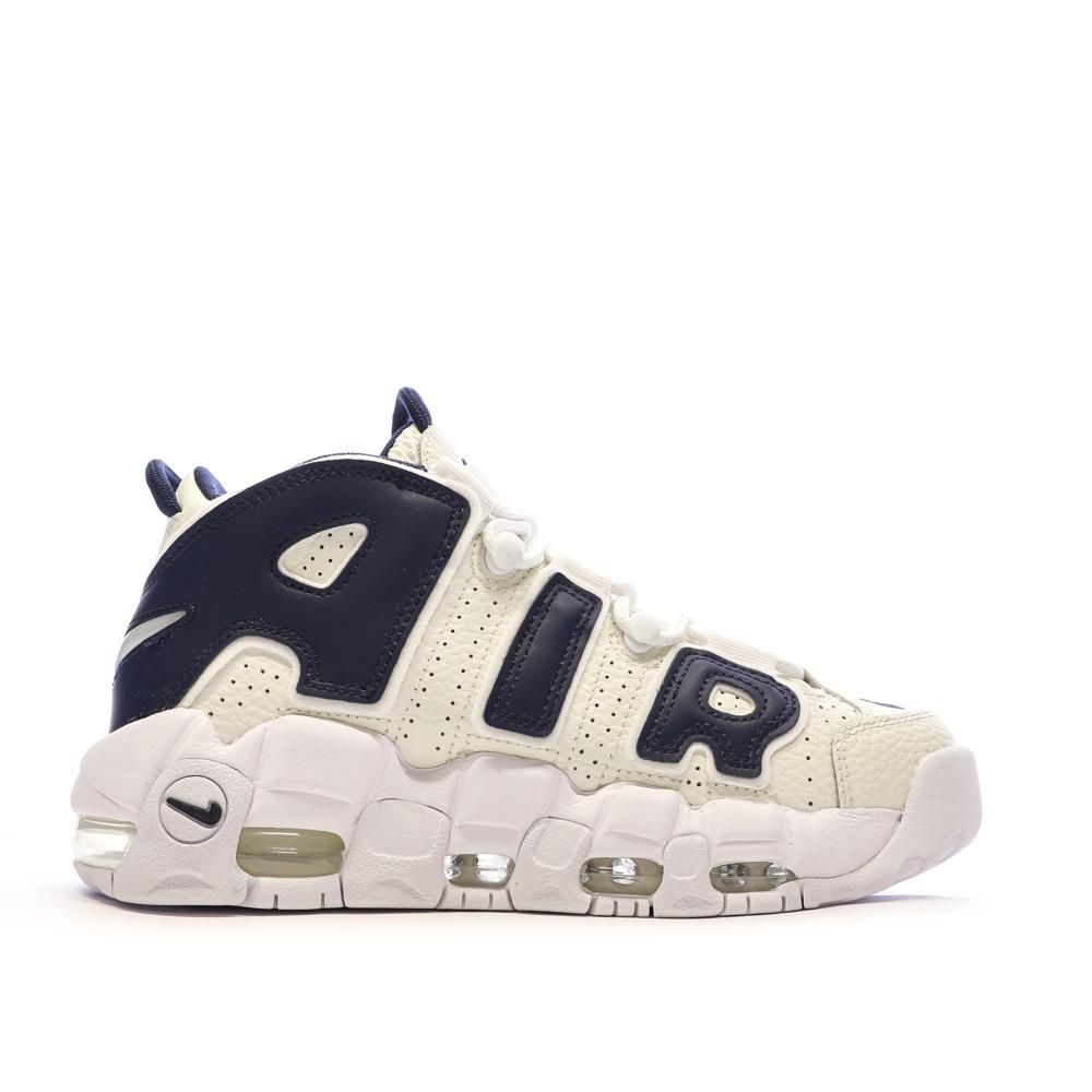 Nike Baskets Écru/Marine Garçon Nike Air More Uptempo