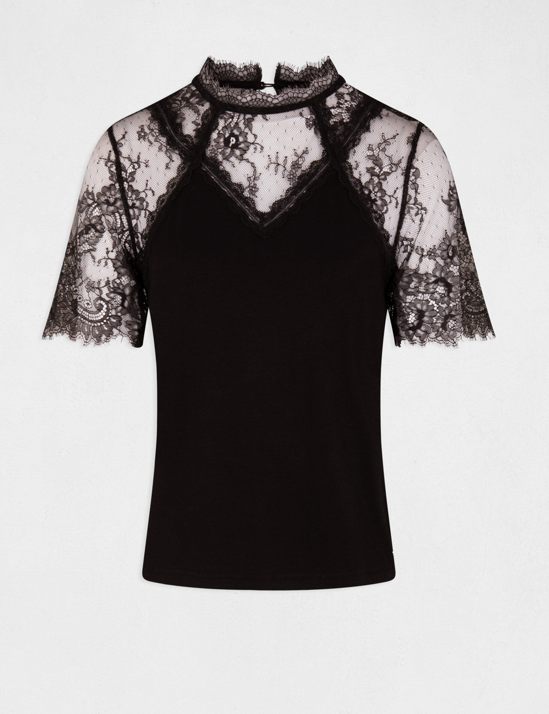 T-shirt à manches courtes noir femme - noir