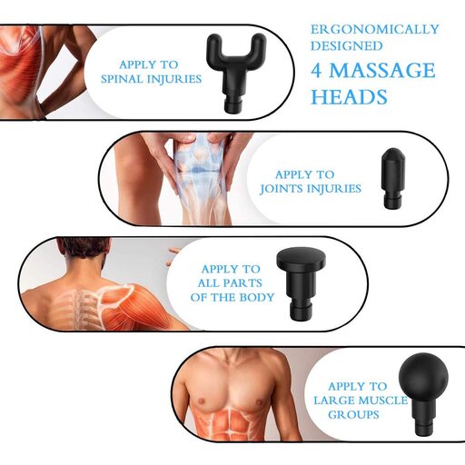 Pistola de Massagem Muscular Portátil Agd