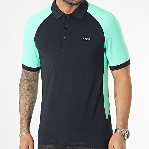 Polo Manches Courtes Slim Paule Tech 50487842 Noir Vert