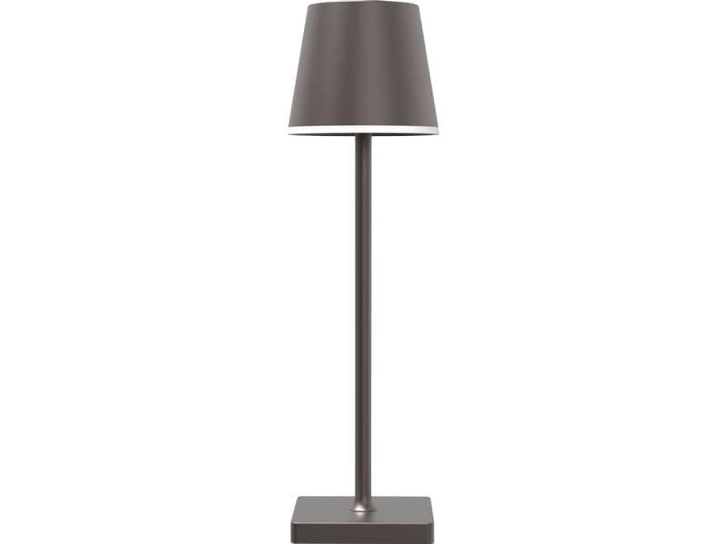xoxo design ag Akku-Tischleuchte X2, 3W, 3000K, 38 cm, Anth Portable, multifunktionale Leuchte
